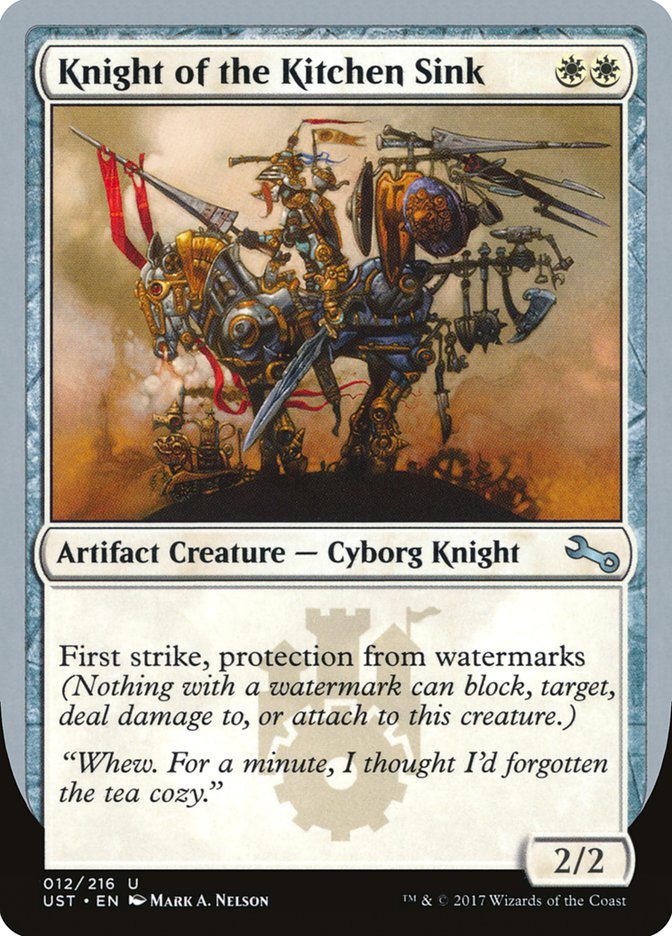 Knight of the Kitchen Sink ("protection from watermarks") [Unstable] | The CG Realm