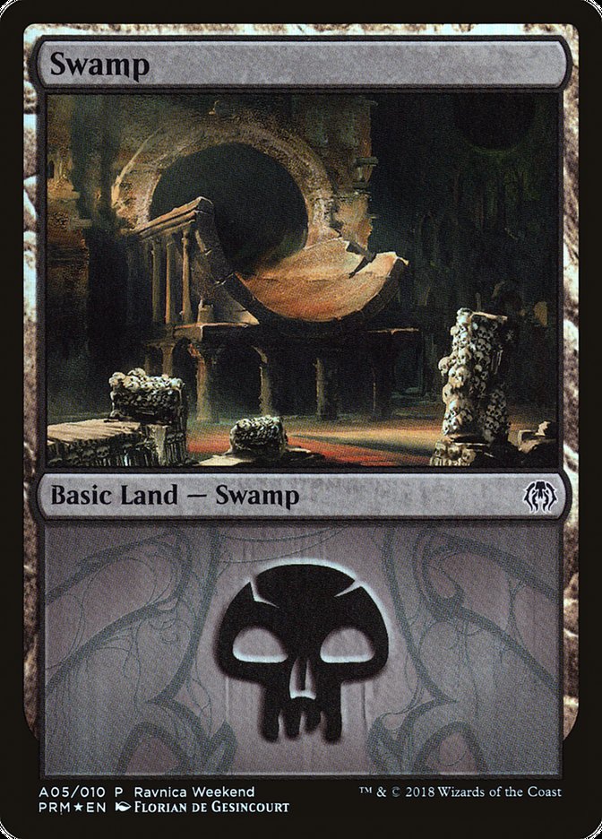 Swamp (A05) [Ravnica Allegiance Ravnica Weekend] | The CG Realm