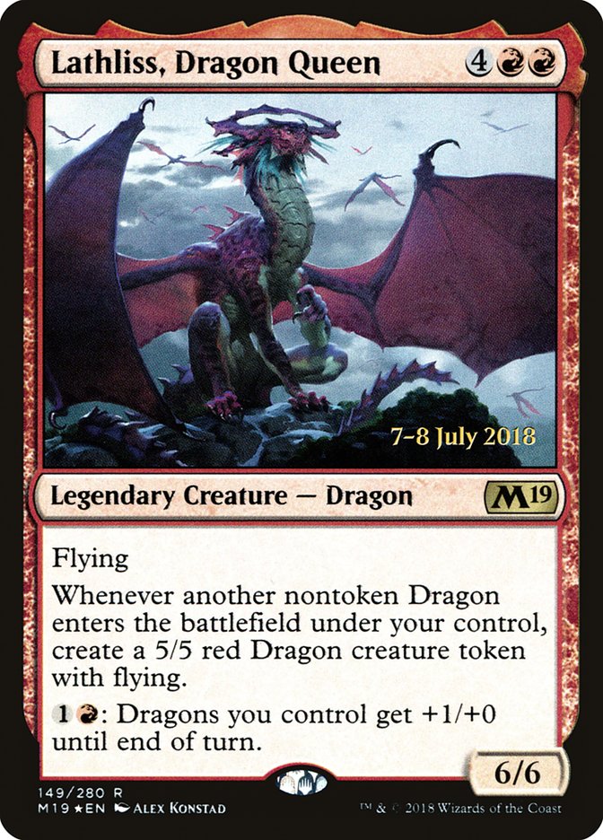 Lathliss, Dragon Queen [Core Set 2019 Prerelease Promos] | The CG Realm