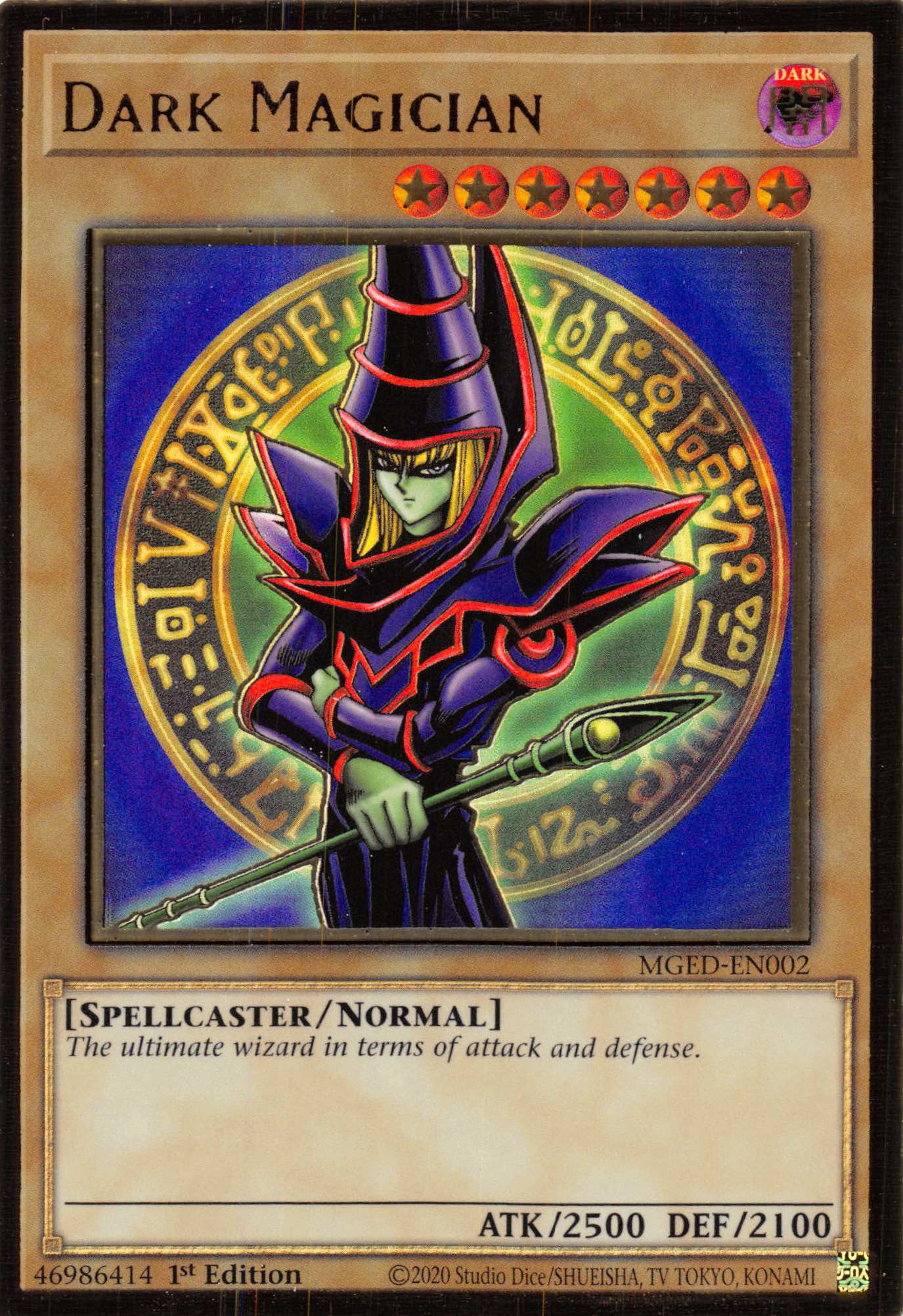 Dark Magician (Alternate Art) [MGED-EN002] Gold Rare | The CG Realm