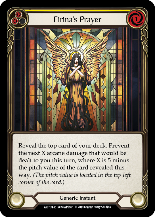 Eirina's Prayer (Yellow) [ARC174-R] (Arcane Rising)  1st Edition Normal | The CG Realm