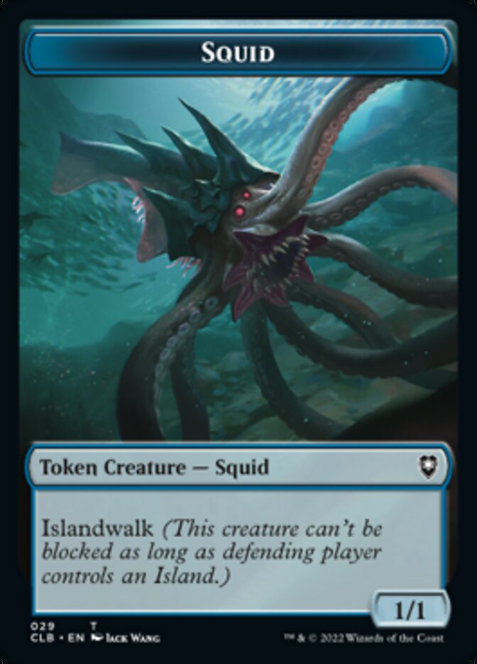 Squid // Copy Double-Sided Token [Commander Legends: Battle for Baldur's Gate Tokens] | The CG Realm