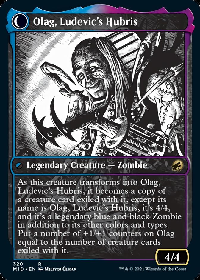 Ludevic, Necrogenius (Showcase) (MID-320) - Innistrad: Midnight Hunt: (Showcase, Double Faced Transform)