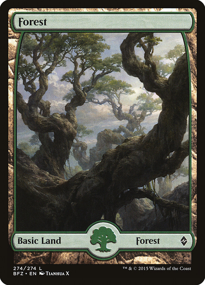 Forest (274) (Full Art) [Battle for Zendikar] | The CG Realm
