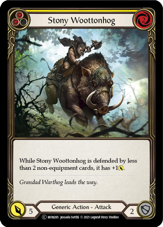 Stony Woottonhog (Yellow) [U-MON285] (Monarch Unlimited)  Unlimited Normal | The CG Realm