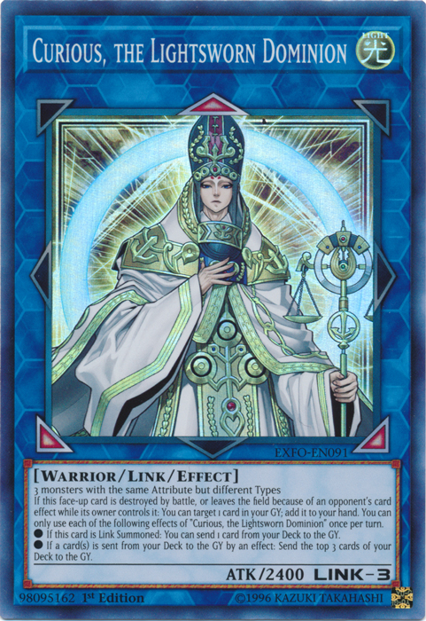 Curious, the Lightsworn Dominion [EXFO-EN091] Super Rare | The CG Realm