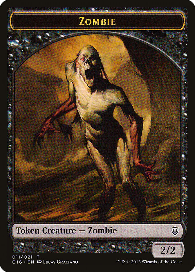 Elf Warrior // Zombie Double-Sided Token (C16-015) - Commander 2016 Tokens