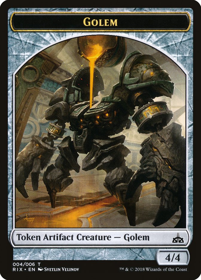 Golem Token [Rivals of Ixalan Tokens] | The CG Realm