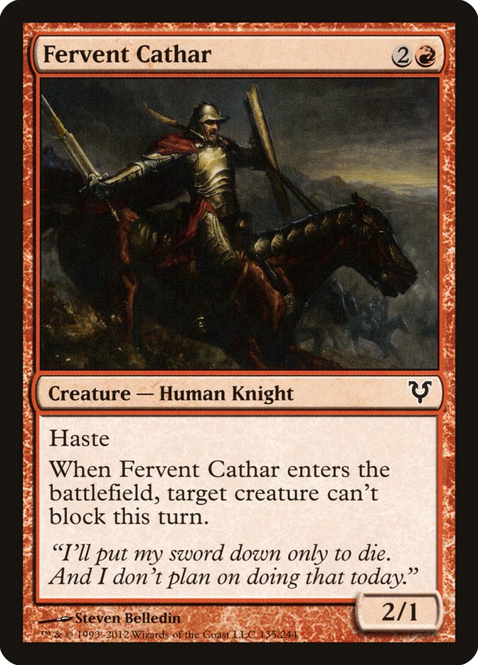 Fervent Cathar [Avacyn Restored] | The CG Realm