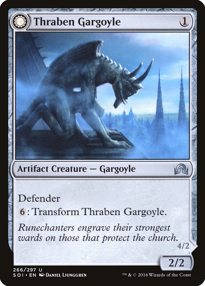 Thraben Gargoyle (SOI-266) - Shadows over Innistrad: (Double Faced Transform)