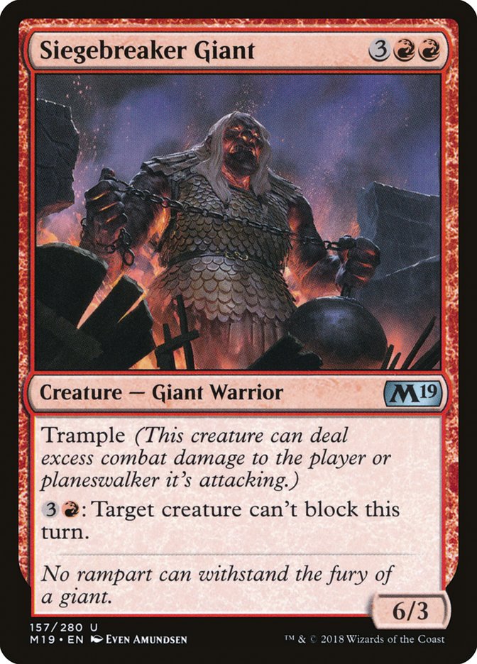 Siegebreaker Giant [Core Set 2019] | The CG Realm