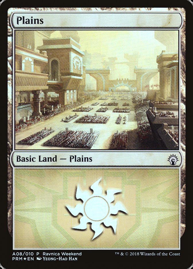 Plains (A08) [Ravnica Allegiance Ravnica Weekend] | The CG Realm
