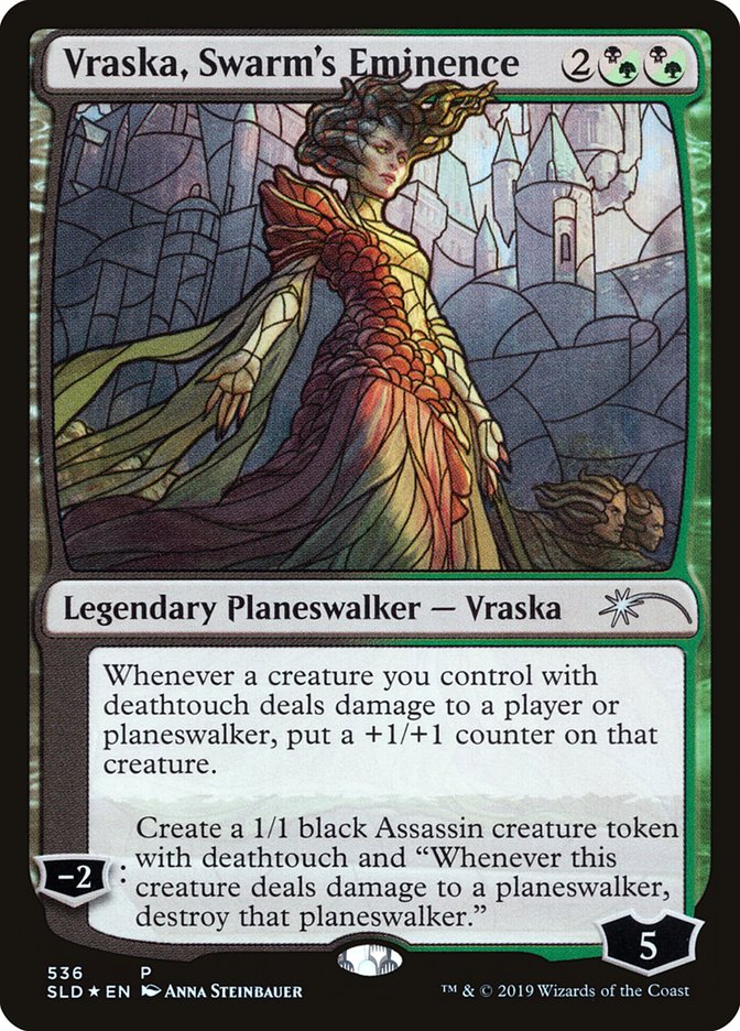 Vraska, Swarm's Eminence (Stained Glass) [Secret Lair Drop Promos] | The CG Realm