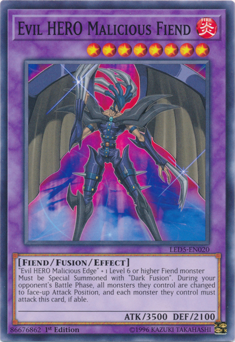 Evil Hero Malicious Fiend [LED5-EN020] Common | The CG Realm