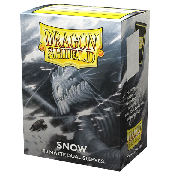 DRAGON SHIELD SLEEVES MATTE DUAL SNOW 100CT | The CG Realm