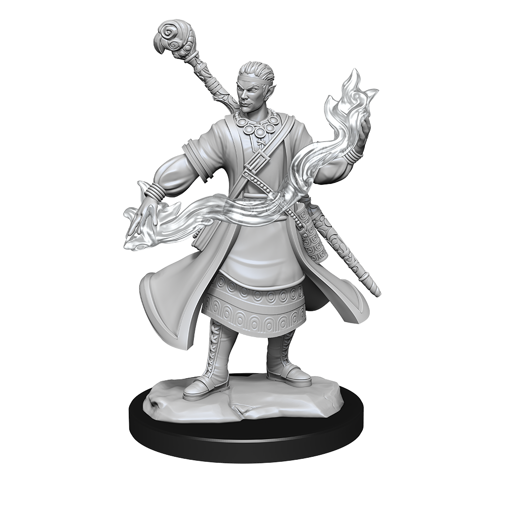 DND UNPAINTED MINIS WV14 HALF-ELF WIZARD MALE