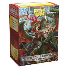 DRAGON SHIELD SLEEVES BRUSHED  CHRISTMAS DRAGON