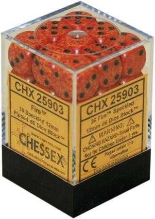 Chessex SPECKLED 36D6 FIRE 12MM