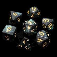 Die Hard Dice POLY RPG SET - EMERALD AURORA