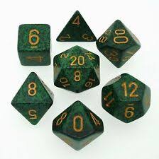 Chessex Speckled Golden Recon Polyhedral 7 Die Set | The CG Realm