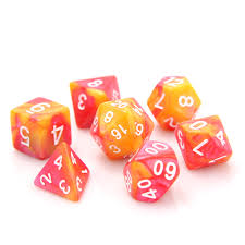Die Hard Dice POLY RPG SET - FAE FIRE