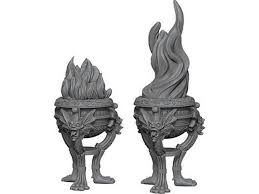 WIZKIDS UNPAINTED MINIS WV4 BRAZIERS
