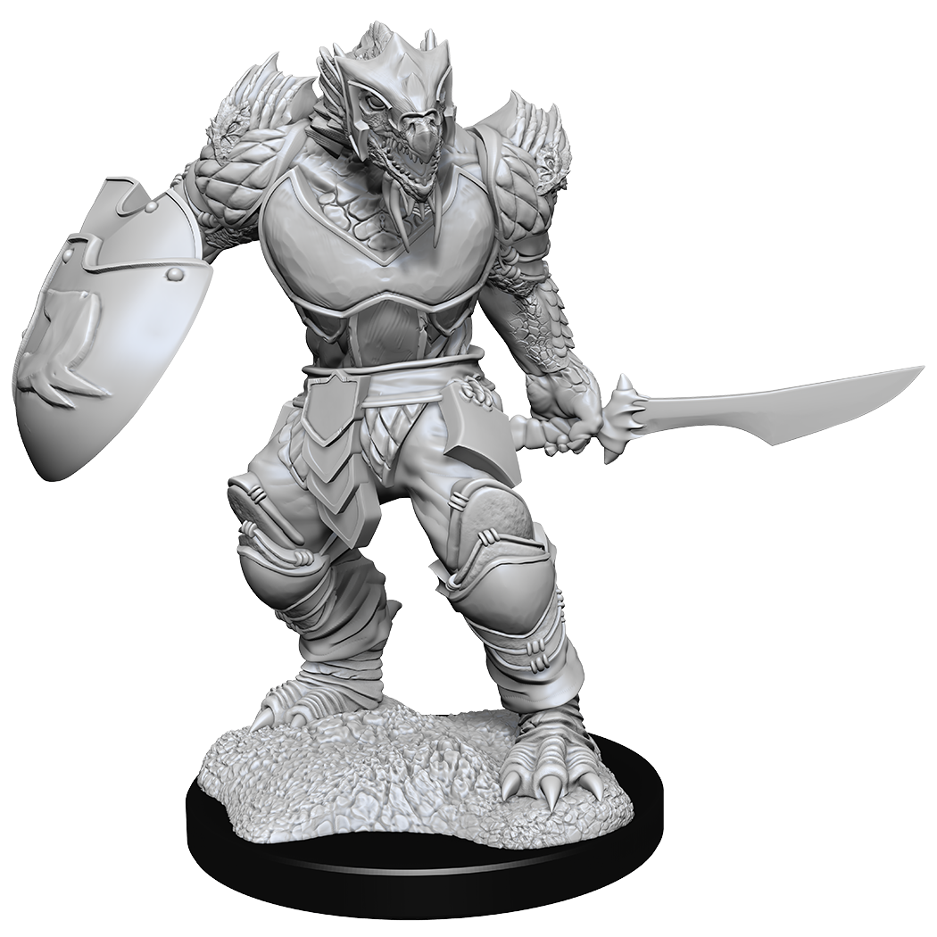 DND UNPAINTED MINIS WV15 DRAGONBORN FIGHTER MALE | The CG Realm