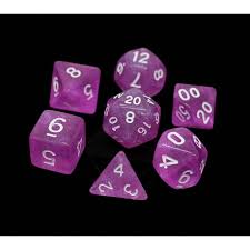 Die Hard Dice POLY RPG SET - SAKURA W/ WHITE