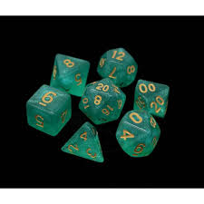 Die Hard Dice POLY RPG SET - HAKURO W/ GOLD | The CG Realm