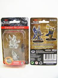 D&D Nolzur's Marvelous Miniatures Primed Dwarf Paladin | The CG Realm