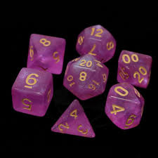 Die Hard Dice POLY RPG SET - SAKURA W/ GOLD