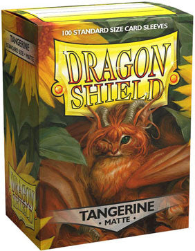 Dragon Shield 100 - Standard Deck Protector Sleeves - Matte Tangerine - AT-11030