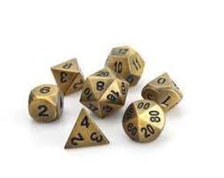 Die Hard RPG Set Battleworn Gold w/Black