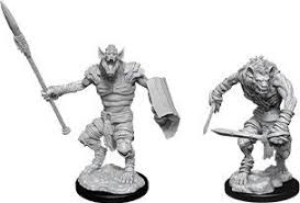 D&D Unpainted Miniatures Gnoll & Gnoll Flesh Gnawer