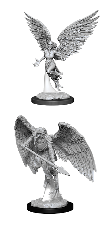 D&D Unpainted Miniature Nolzur's Harpy & Aarakocra | The CG Realm