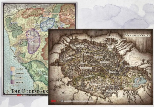 DND MAP SET OUT OF ABYSS (23" X 16", 20" X 16")