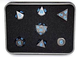 Die Hard RPG set Gunmetal w/Blue