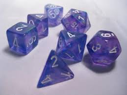 Chessex Borealis Purple/white Polyhedral 7 Die Set | The CG Realm