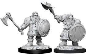 D&D Primed Miniatures Dwarf Fighter