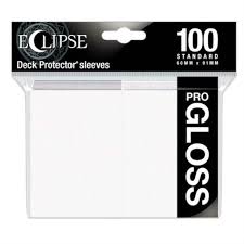 Eclipse White Gloss Standard Sleeves (100 ct.) | The CG Realm
