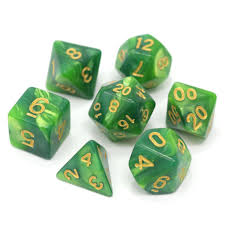 Die Hard Dice POLY RPG SET - ABSINTHE