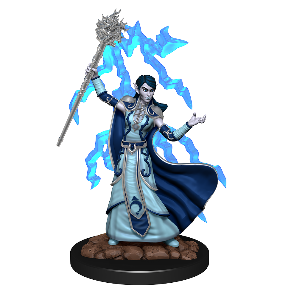 DND ICONS O/T REALMS ELF WIZARD FEMALE PREM FIG