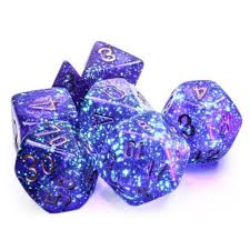 Chessex Polyhedral 7-Die Set Borealis Royal Purple/gold | The CG Realm