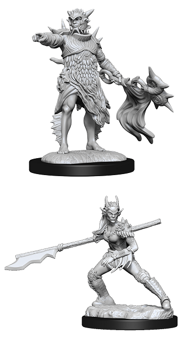 MTG UNPAINTED MINIS WV13 CORALHELM COMMAND/MERFOLK
