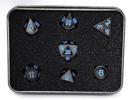Die Hard RPG Set Sinister Chrome W/ Blue