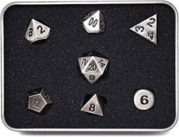 Die Hard RPG Set Battleworn Silver w/Black