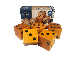 Giant Roll Em Dice Wooden Set