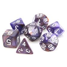 Die Hard Dice POLY RPG SET - COPPER/PURPLE ALLOY