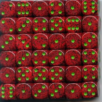 Chessex SPECKLED 36D6 STRAWBERRY 12MM