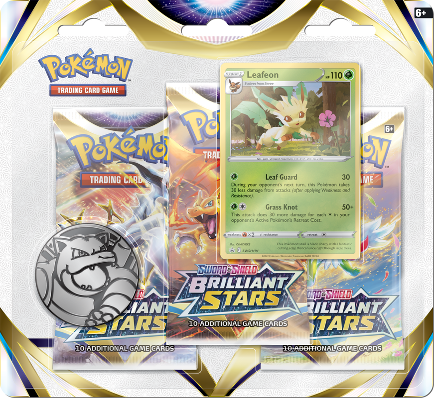 POKEMON SWSH9 BRILLIANT STARS 3PK BLISTER (Release Date:  2022-02-25) | The CG Realm
